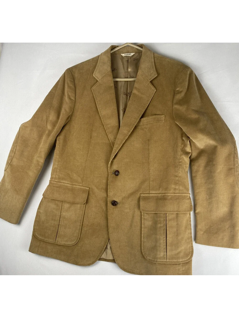 Carl Michaels Corduroy Blazer, color Camel, patch elbow details, made in Japan